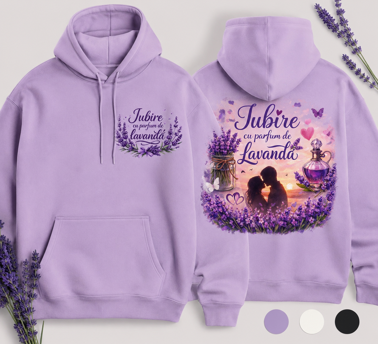 💜 Hanorac „Iubire cu parfum de lavandă”